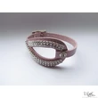  Kígyófejes Swarovski köves bőr karkötő