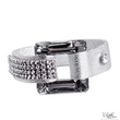  Nagy kocka Swarovski köves bőr karkötő