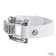  Nagy kocka Swarovski köves bőr karkötő