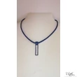 2 soros Swarovski köves rövid bőr nyaklánc