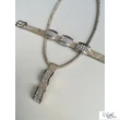 2 gyűrű betétes Swarovski köves  bőr nyaklánc