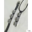  3 gyűrűbetétes Swarovski köves vékony bőr karpánt