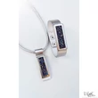 Kék Jeges kis táblás Crystal Rock Swarovski® köves patentos ezüst bőr karpánt