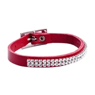 2 soros Swarovski köves vékony bőr karpánt