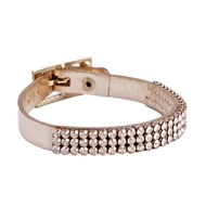 3 soros Swarovski köves vékony bőr karpánt