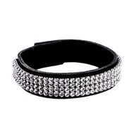 4 soros Swarovski köves bőr karkötő