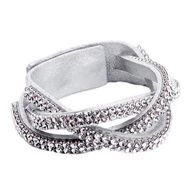  Fonott Swarovski köves bőr karpánt