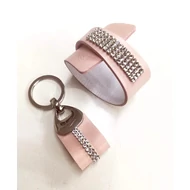 4 soros Rakéta karkötő szett 2 Swarovski® kősoros bőr kulcstartóval