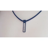 2 soros Swarovski köves rövid bőr nyaklánc