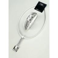 2 X10 köves, hosszú mini kocka Swarovski köves bőr szett