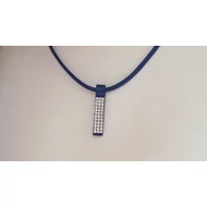  3 soros Swarovski köves rövid bőr nyaklánc