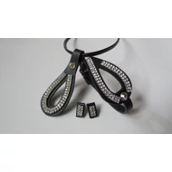 Kígyófejes Swarovski köves bőr szett ( egybe sorköves )