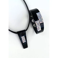 6X8 AB Swarovski® köves " Z - Pille" bőr szett, 3X6 Pille medállal
