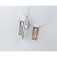 Kis táblás FEHÉR Swarovski® ékköves csatos vékony bőr karpántos szett