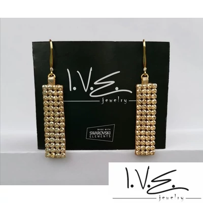 4X14 Swarovski® köves bőr fülbevaló