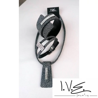 3 részes Swarovski köves Rája mintás Rakéta szett